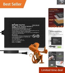 Energy-Efficient Reptile Heating Mat 6″x8″ – Perfect for 10-20 Gallon Tanks