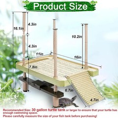 Large Turtle Floating Basking Platform with Feeding Area, Turtle Floating Docks