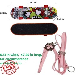 PurrrfectionPet Tortoise Leash Skateboard Set Pink Small Lizard