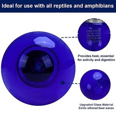 Aiicioo Dimmable Reptile Heat Lamp -40 Watt Daylight Blue Reptile Bulb (2*2Pack)