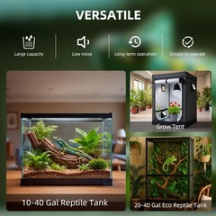 Coospider 3.8L Reptile Fogger Mister, Quiet Reptile Humidifier for Reptiles T…