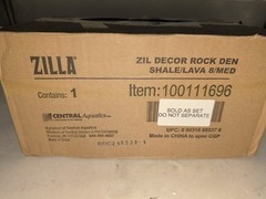 ZILLA Decor Rock Den Shale Lava 8 Medium for Reptile Terrarium