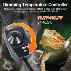 2-in-1 Reptile Heating Hammock, Heating Pad, Dimming Controller, Lizard.