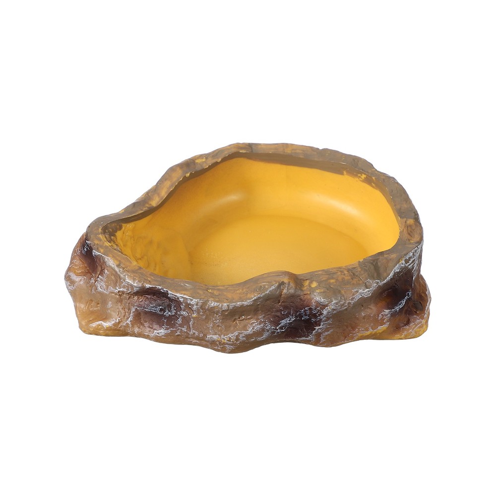 Reptile Food Bowl Reptile Feeding Dish Corner Bowl S 5″ Yellow