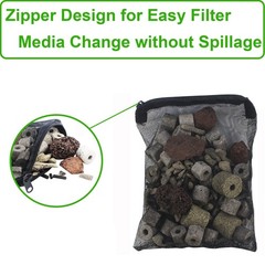 10 Pcs 3″ x 4″ Aquarium Filter Media Bags Small, Mini Fish Tank Media Mesh Fi…