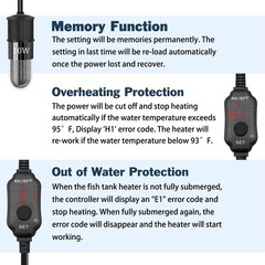 Adjustable Mini Aquarium Heater 0.5/1/2/3 Gallon Submersible Small Fish Tank …
