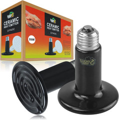 75W Ceramic Heat Emitter, Reptile Heat Bulbs, Ceramic Heat Lamp for Reptiles, Am