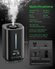 5L Reptile Fogger Humidifier w/ Remote Timer Terrarium Misting System