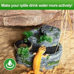 500ML Reptile Waterfall Fountain, Reptile Water Drinking Fountain
