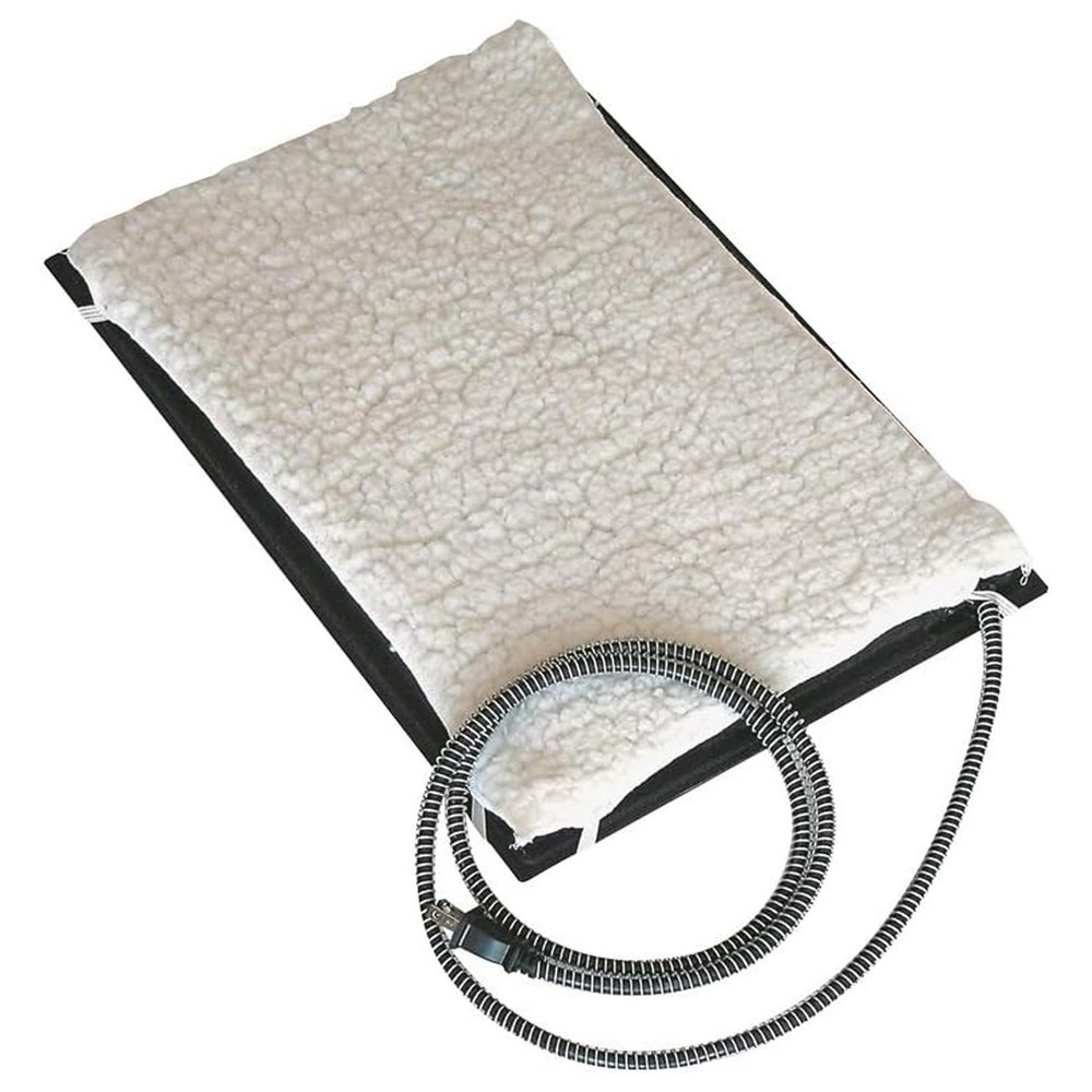 HM-60S 13 x 19 In Plastic Heated Pet Mat with Fleece Cover and Heavy Duty Ant…