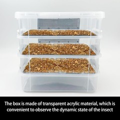 Mealworm Breeding Kit,Prevent Escape Mealworms Keeper,Four-Layer High Capacit…