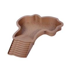 Flushbay Extra Large Reptile Bathing Pool Feeding Dish Brown Yellow