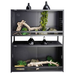 Space Efficient Stackable Large Reptile Enclosure 44 Gallon 40″x16″x16″- 2pcs