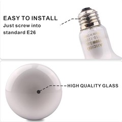 Aiicioo Reptile Basking Light Bulb – 150W Reptile Heat Lamp 2 Pack UVA Daylight