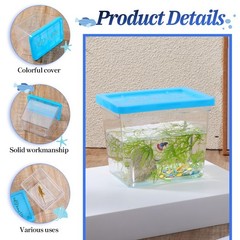 30 Pack 12 oz Plastic Fish Bowls with Lids Plastic Reptile Terrariums Carrier…