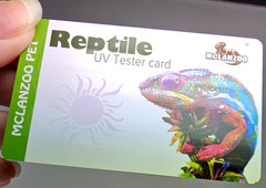 Reusable UV Tester Photochromic Sensor Card Tests Reptile Basking Lamp UVA UVB