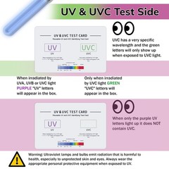 | UV & UVC Test Card & UV Intensity Test Card | 3-in-1 UV Test Card | UVA & U…