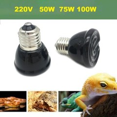 Pet Heating Lamp Black Infrared Ceramic Reptile Heat Emitter Turtle Warm Bulbs
