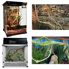 kathson 3 PCS Reptile Vines Plants Flexible Bendable Jungle Climbing Vine Terrar