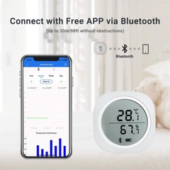 Inkbird Bluetooth Data Logger Temperature Humidity LCD Screen Display Recorder