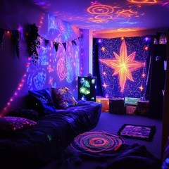 Solhice 60ft Black Light String Lights for Glow Party, 240 60ft,