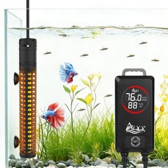 AQQA 800W Aquarium Heater, Fish Tank Heater with Digital Thermostat, Over-Tem…