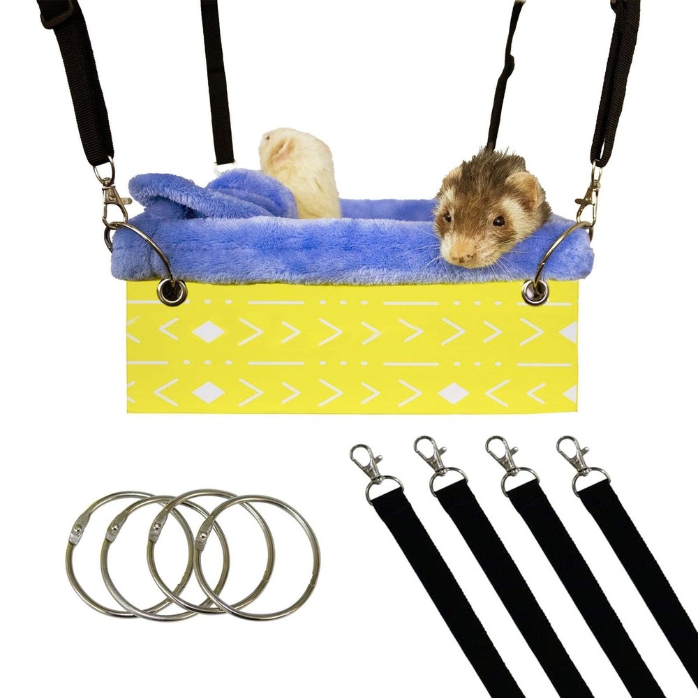 Ferret Hammock For Cage Box, use as Hanging Bed or Secure to Cage. Ferret Cag…