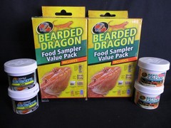 Bearded Dragon Food Sampler Pack LOT of 2 Juvenile Worms Papaya Calcium DEAL!!!
