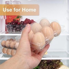 150 Pack Half Dozen Egg Cartons Bulk, 2×3 Clear Plastic Chicken Egg Holders, …