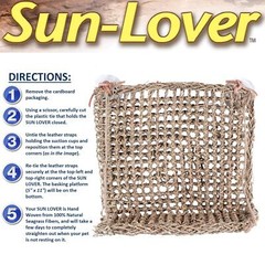 Reptology Lizard Lounger Sun Lover Basking Platform – 100% Natural Seagrass F…