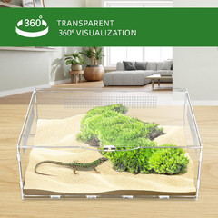 Micro Habitat Terrarium Enclosure, 6X11X16 Inch Jumping Spider Enclosure with Lo