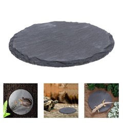 Reptile Basking Platform Slate Rock Tortoise Habitat Food Dish Reptile