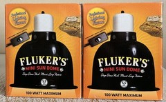 2 Pack Flukers Mini Sun Dome Deep Flush Mount Lamp 5.5 in 100 Watt Max Reptiles