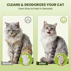 36 Hypoallergenic Pet Glove Wipes Dogs Cats Paw Eye Ear Deodorizing Cleaning