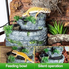 500ML Reptile Waterfall Fountain, Reptile Water Drinking Fountain
