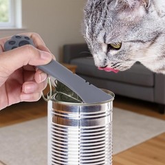 2PCS Cat Food Spoon, Reusable Cat Paw Pet Foods Can Opener with Spoon, Silico…