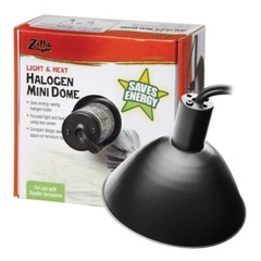 Zilla Black Halogen Mini Dome Terrarium Light & Heat Reptile Lamp Fixture