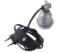 Crawling pet lizard tortoise heating lamp holder & power cord switch Piglet