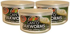 Zoo Med Can O Silkworms 3 Pack 1.2 Ounces Ideal Reptile Amphibian Food