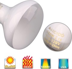 Reptile Basking Light Bulb – 150W UVA Daylight, Perfect for Lizard Habitats