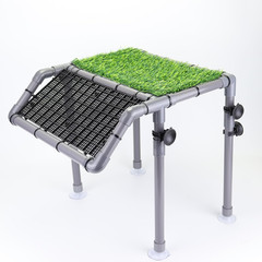 Turtle Basking Platform, Extra Large Turtle Dock with Artificial Grass and Non-S