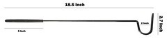 Reptile Hook 18.” Premium Quality Rubber Non Slip Handle Black Snake Hook Tools