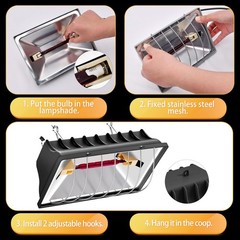 Heat Lamp Chickens 250W Chicken Heat Lamp Brooder Heater Chicks Hanging Light
