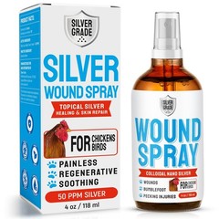 SILVER GRADE Wound Spray for Chicken from Birds & Chicken Antibiotics Alterna…