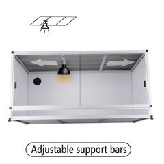 Large PVC Reptile Enclosure 44 Gallon Terrarium 40x16x16inch for Bearded Dragon