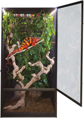 Reptibreeze X-Large LED Open Air Aluminum Screen Habitat 24x24x48 Inches