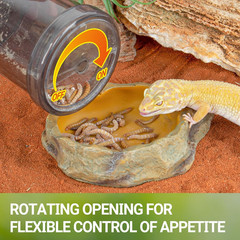 Reptile Cricket Calcium Powder Mixer, Cricket Keeper Shaker for Bearded Dragon G