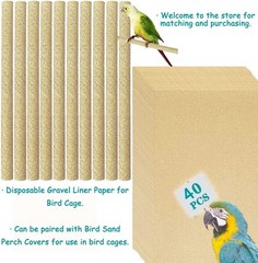 40PCS Gravel Liner Paper for Bird Cage,11×17 In Bird cage Liner Paper-Gravel …