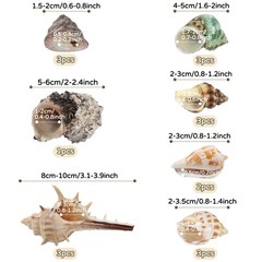 Hermit Crab Shells Natural Coconut Shell Hut Artificial Plants, 22 PCS Hermit…