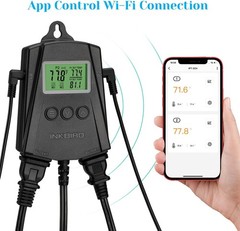 Remote Temperature Controller for Reptiles – WiFi, LCD Display, Touch Control